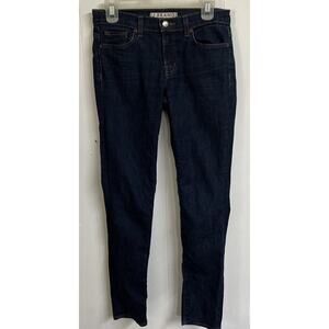 EUC J Brand navy blue skinny leg jeans size 27 Dark Denim Made In California USA